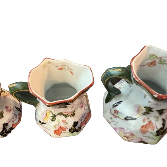 RARE MASONS ENGLAND PITCHER JUGS Set of 4 pcs Antique Asian Ironstone - Picture 4 of 11